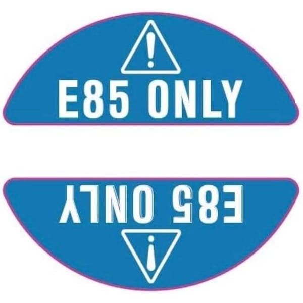 E85 Sticker, Flex Fuel Label for Fuel Cap: Fleet Vehicles, Trucks, Vans, Hvy-Dty, 10PK